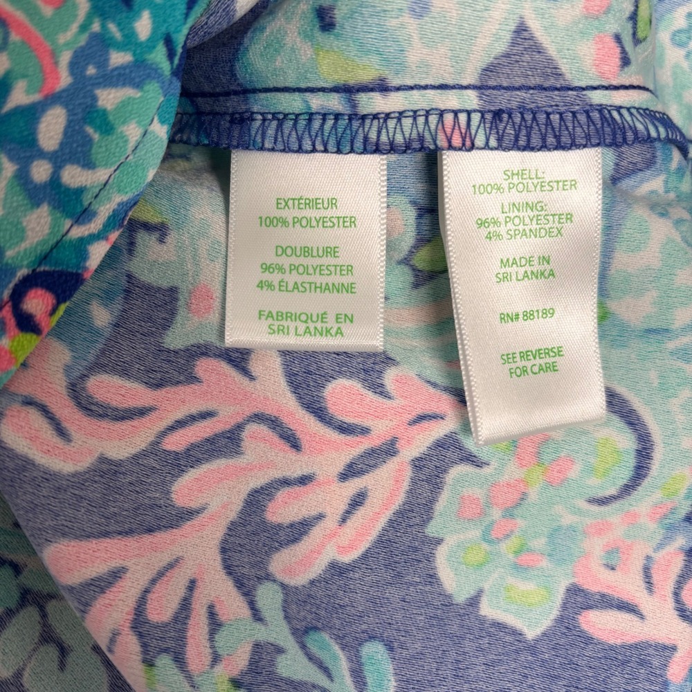 Lilly Pulitzer Womens 6 Blue Zoya Ruffle Romper NEW Turtle Villa Skort Dress - Picture 8 of 9